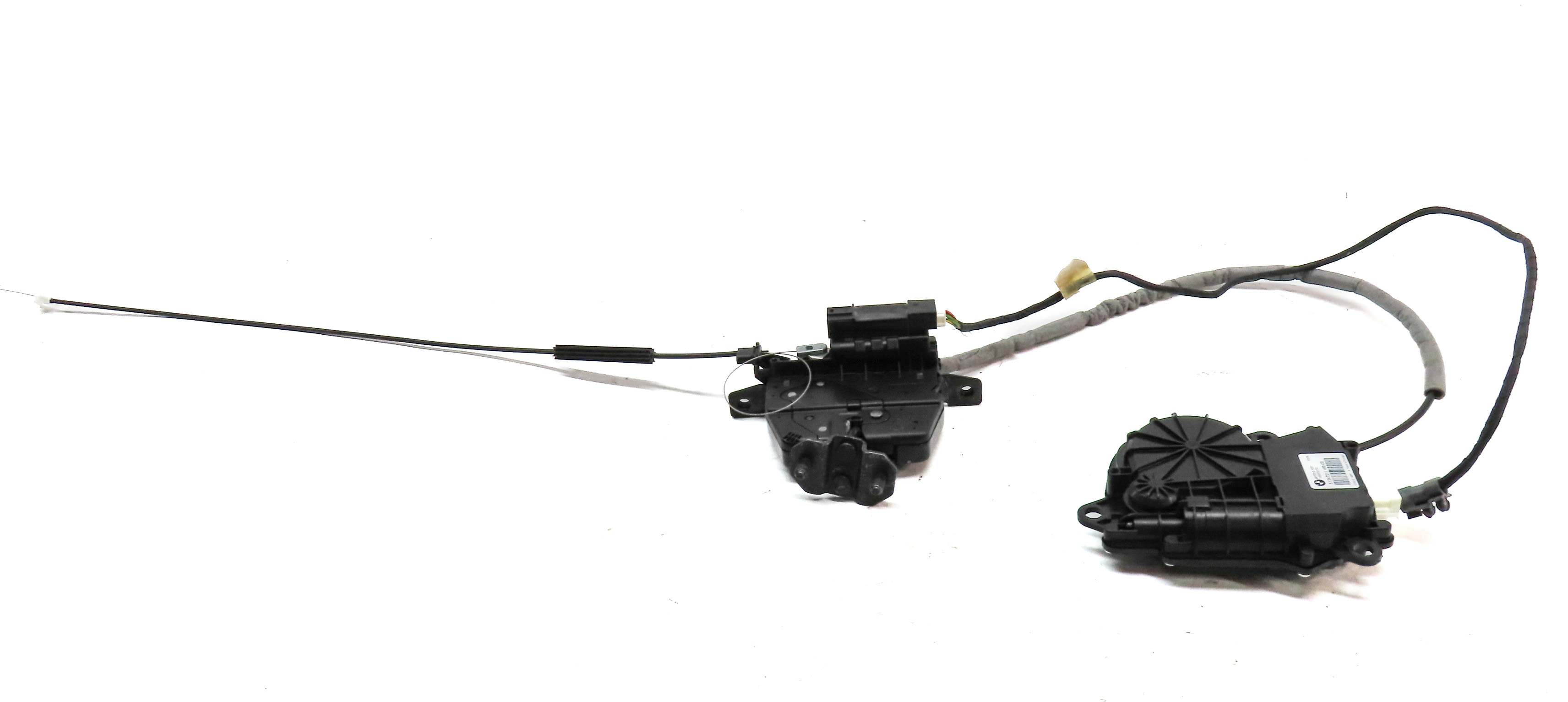 2010 BMW 535IGT (F07) REAR TRUNK LID LOCK LATCH ACTUATOR w/ CABLES — exact item pictured